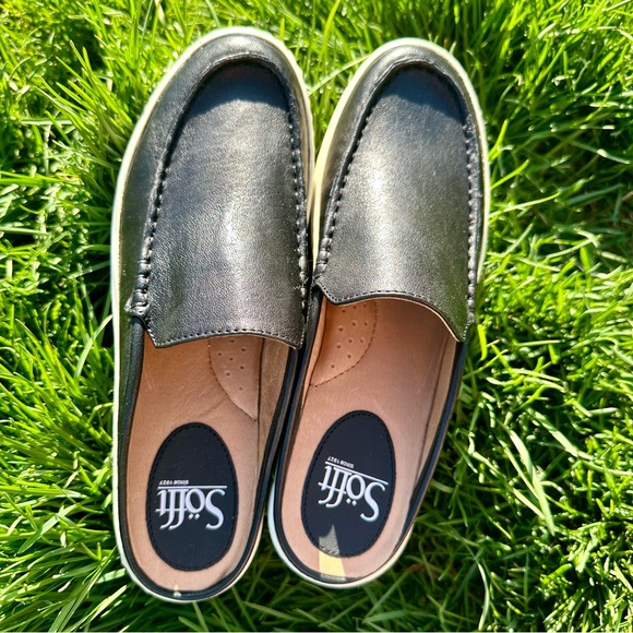 SOFFT Size 7 Italian Leather Somers Moccasins Black - Picture 7 of 7